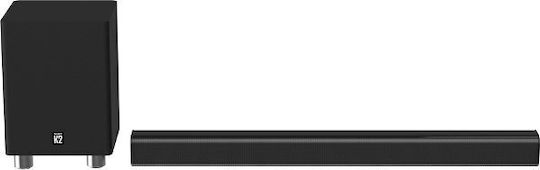 Majority Audio K2 Soundbar 2.1 Bluetooth και HDMI 150W με Τηλεχειριστήριο Μαύρο