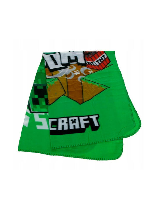 Minecraft Blanket Fleece Light Green 100x150cm