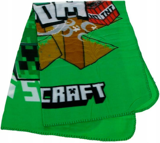 Minecraft Blanket Fleece Light Green 100x150cm