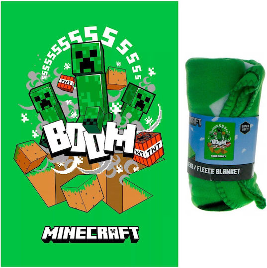 Minecraft Pătură Fleece Light Green 100x150cm