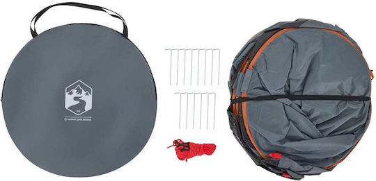 vidaXL Camping Tent Pop Up Gray for 1 Person