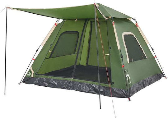 vidaXL Σκηνή Camping Πράσινη για 5 Άτομα 235x235x155εκ.