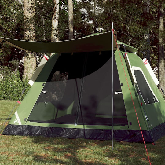 vidaXL Σκηνή Camping Πράσινη για 5 Άτομα 235x235x155εκ.
