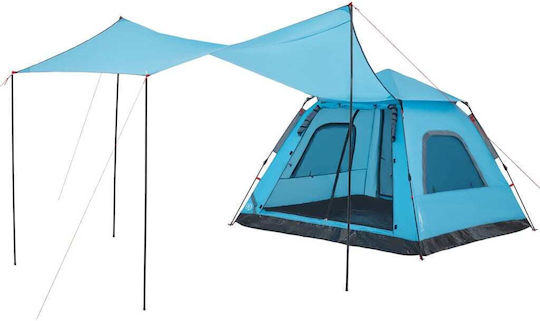 vidaXL Σκηνή Camping Μπλε για 5 Άτομα 235x235x155εκ.