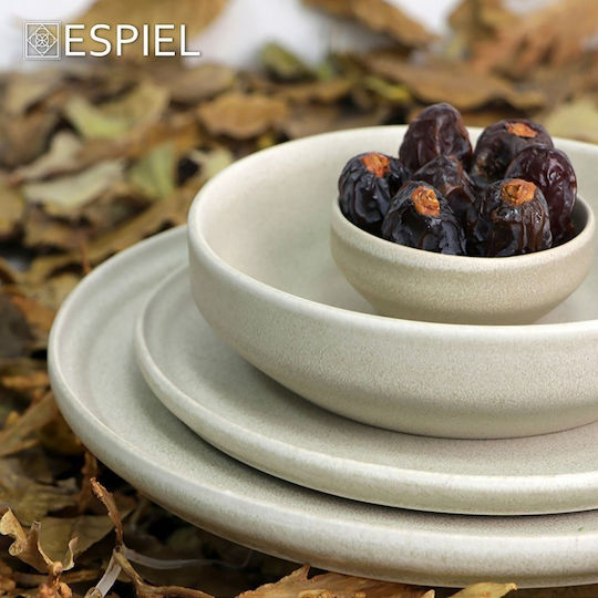 Espiel Noah Plate Soup Ceramic Beige with Diameter 17.3cm