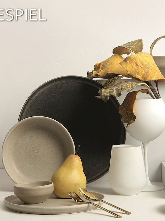 Espiel Noah Plate Soup Ceramic Beige with Diameter 17.3cm