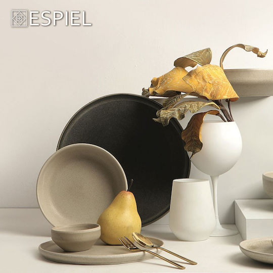 Espiel Noah Πιάτο Ρηχό Κεραμικό Μπεζ με Διάμετρο 28cm
