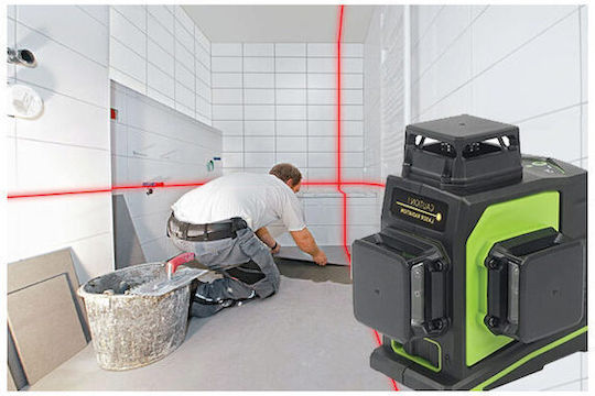 Strend Pro Αυτορυθμιζόμενο Γραμμικό Αλφάδι Laser Πράσινης Δέσμης με Εύρος Εργασίας 30m
