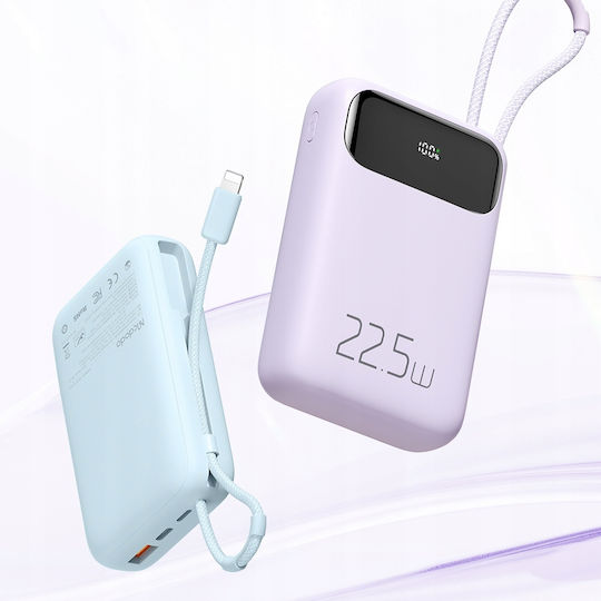 Mcdodo MC-3255 Baterie Externă 10000mAh 22.5W cu Port USB-A și Port USB-C Power Delivery Încărcare Rapidă Violet