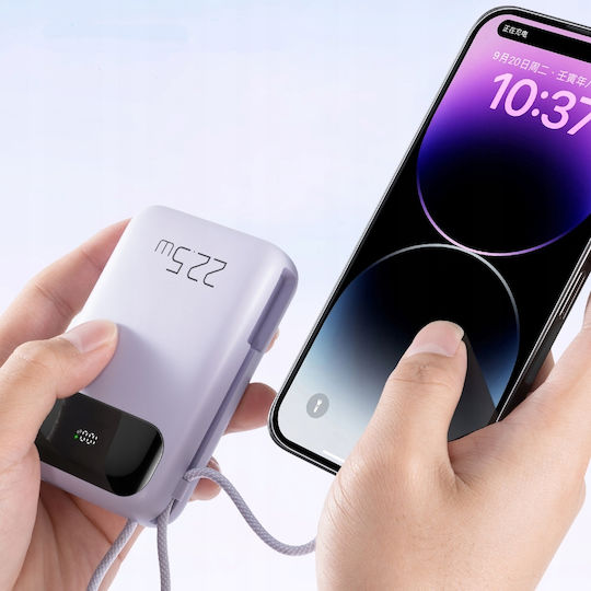 Mcdodo MC-3255 Baterie Externă 10000mAh 22.5W cu Port USB-A și Port USB-C Power Delivery Încărcare Rapidă Violet