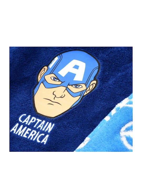 Disney Παιδική Πιτζάμα Χειμωνιάτικη Fleece Μπλε Captain America