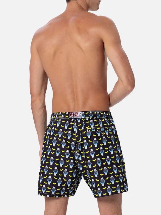 Lightning Bat O'clock Men's Swimwear Shorts Black
