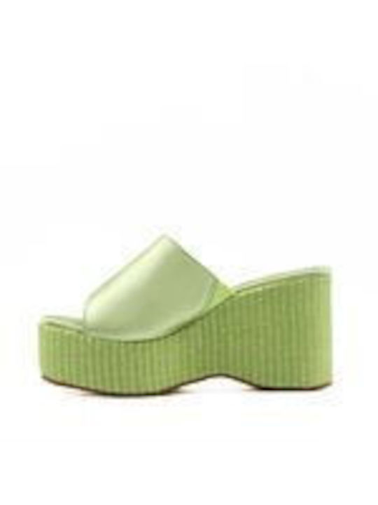 Alta Moda Women's Synthetic Leather Platform Shoes Green