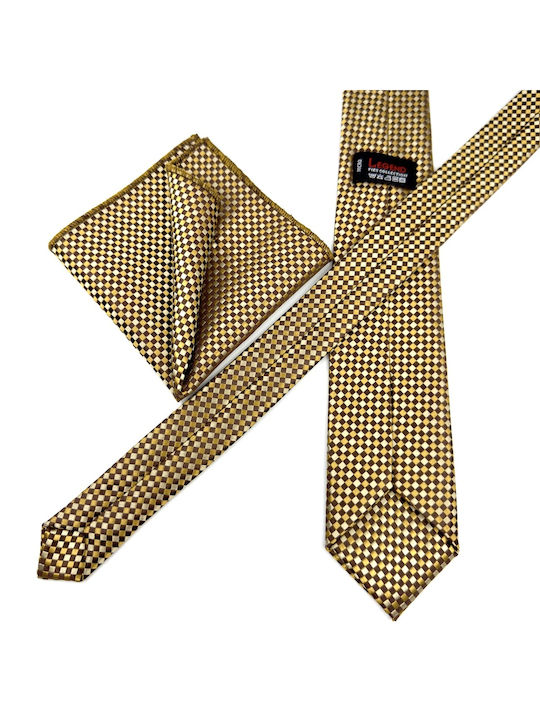 Legend Accessories Men's Tie Set in Gold Color