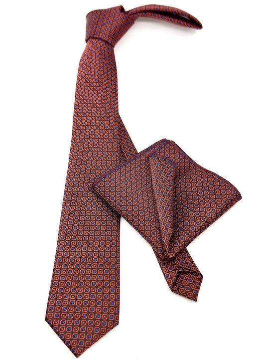 Legend Accessories Men's Tie Set Printed in Red Color