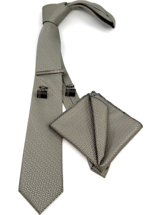 Legend Accessories Men's Tie Set Printed in Khaki Color