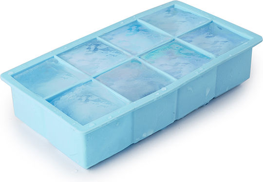 Ibili Eiswürfelform Würfel aus Silikon 8 Plätze Blau