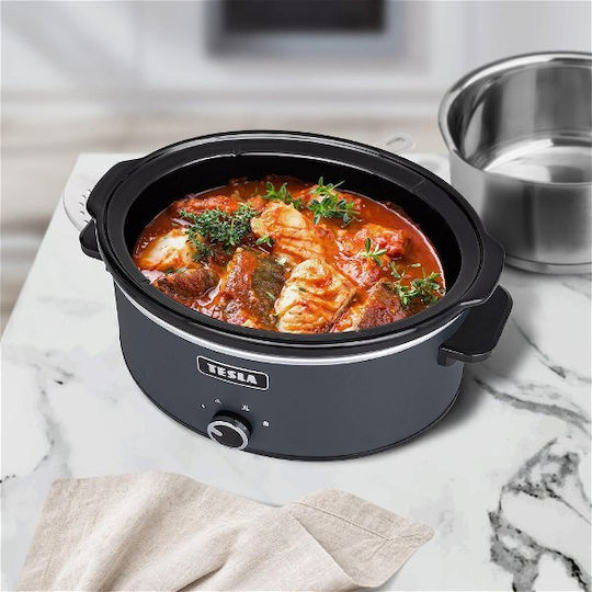 Tesla Electronics S500 Slow Cooker 270W με Χωρητικότητα 6.5lt Γκρι