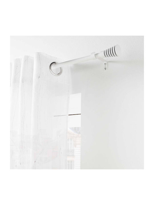 Douceur d'Intérieur Bară Pliabilă Metalică Pentru Perdea Sablis Single Φ19mm 210-210cm Albă