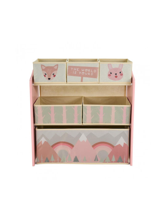 U-Grow U-Grow Holzspielzeug-Organisator Rosa 63x30x60cm