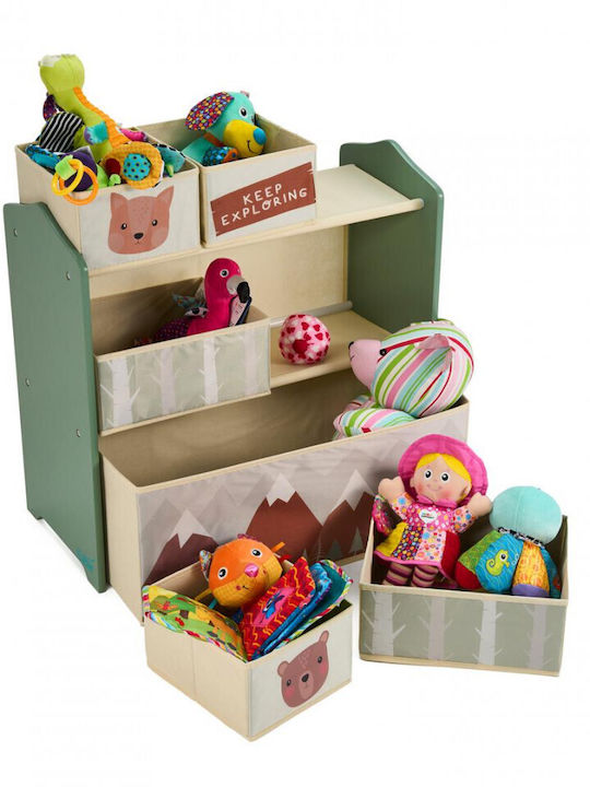 U-Grow Toy Storage System made of Wood Green 1pcs