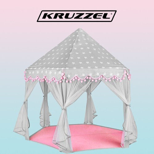 Kruzzel Kids House Play Tent for 3+ years Gray