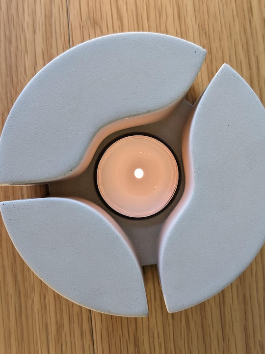 Candle Light Кандилник за Ресо Бетон в Бял Цвят 5.5бр 1бр