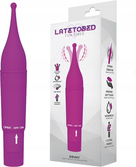 LateToBed Fun Vibes Drimy Easy Quick Stimulator Klitoris Vibrator 16cm Purple