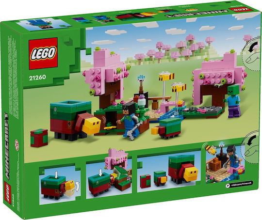 LEGO Minecraft Grădina cu Cireși pentru 8+ Ani
