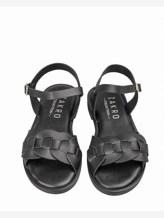 Zakro Collection Damen Flache Sandalen in Schwarz Farbe