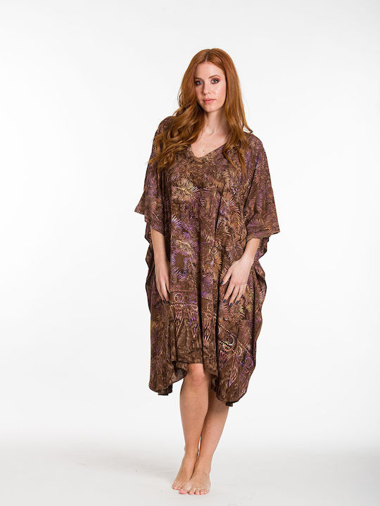 Rima Beachwear Damen Kaftan Strand Coffee