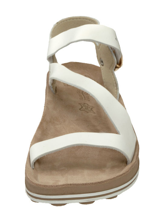 Fantasy Emma Sandale Casual Damă Din Piele Albe
