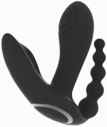 Vive Kata Puplse Wave & Vibrating Double Penetration Stimulator Διπλός Δονητής με Απομακρυσμένο Έλεγχο Black