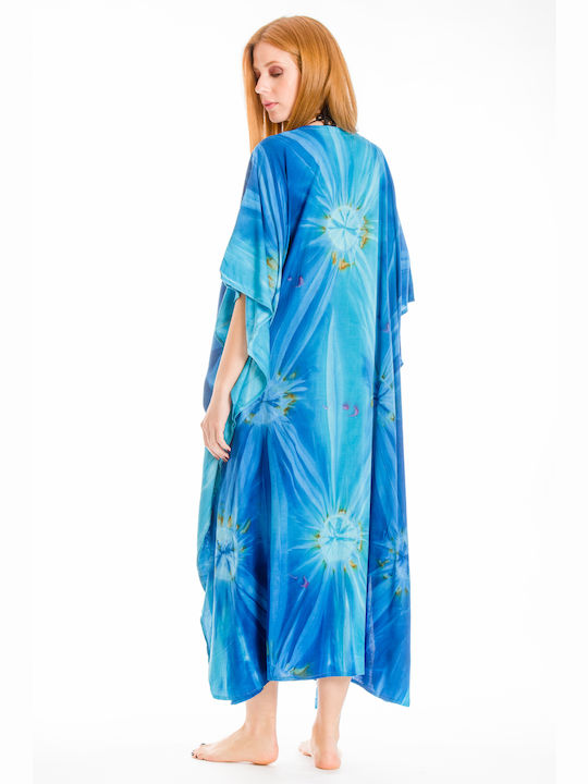 Rima Beachwear Damen Kaftan Strand Turquoise