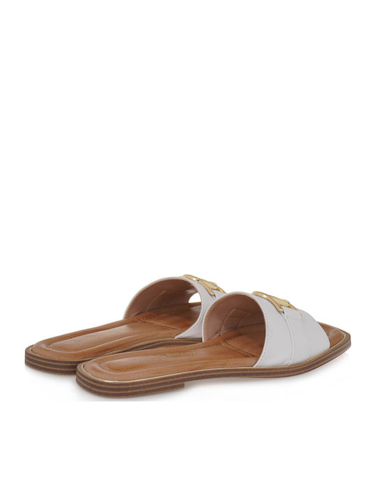 Flache Sandalen für Damen in Weiß Farbe