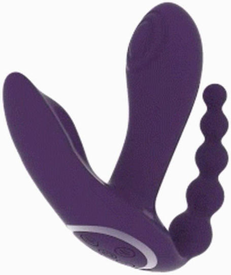 Vive Kata Puplse Wave & Vibrating Double Penetration Stimulator Διπλός Δονητής με Απομακρυσμένο Έλεγχο Purple