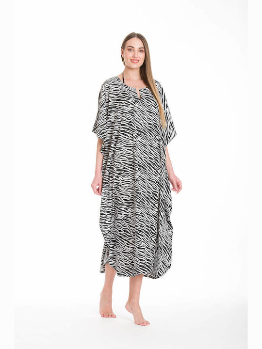 Rima Beachwear Γυναικείο Καφτάνι Παραλίας Μάυρο