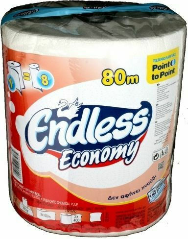 Endless Economy 80m Кухненска хартия Ролка 2 Листа (800гр/Ролка)
