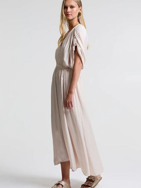 BSB Maxi Dress Satin vanilla