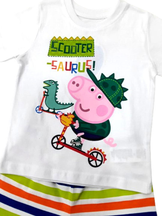 Peppa Pig Pijama pentru copii De vară Albă George