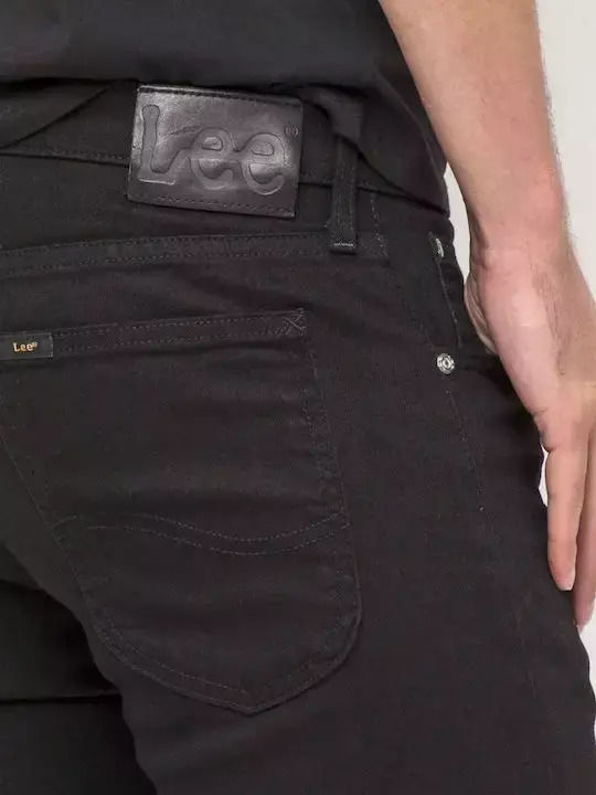 Luke Ανδρικό Παντελόνι Τζιν Ελαστικό με Slim Tapered Εφαρμογή Black