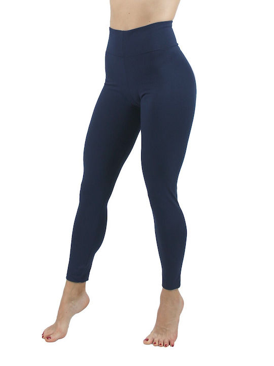 H&S Women's Training Legging High Waisted & Push Up Blue