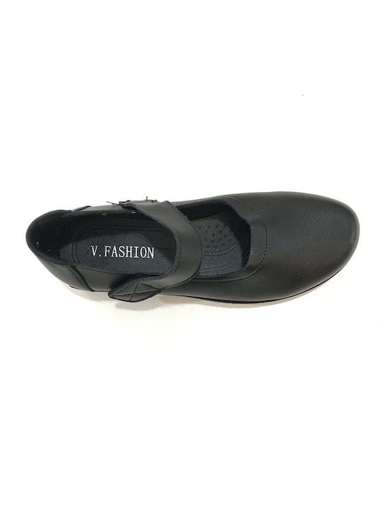 Ustyle Damen Ballerinas mit Riemen in Schwarz Farbe