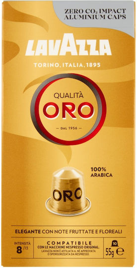 Lavazza Κάψουλες Espresso Qualita Oro Συμβατές με Μηχανή Nespresso 10caps