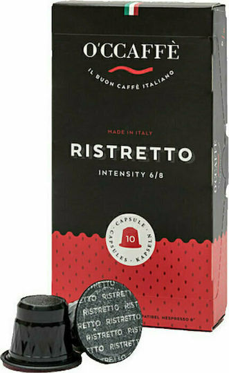 O'Ccaffè Kapseln Espresso Ristretto Kompatibel mit Maschine Nespresso 10Mützen
