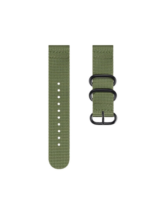 Samsung Galaxy Watch Active 2 20mm Gear S3 Nylon Three Rings Army Green