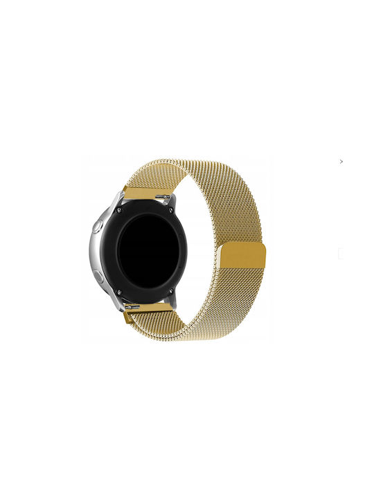 Spacecase Milanese Universal Metallarmband für Smartwatches 20mm Edelstahl Gold 5903943240739