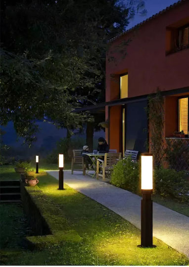 Solarleuchte Boden Column 6W mit Warmes Weiß Licht 3000K IP64 60cmx7.5cmx12.5cmcm