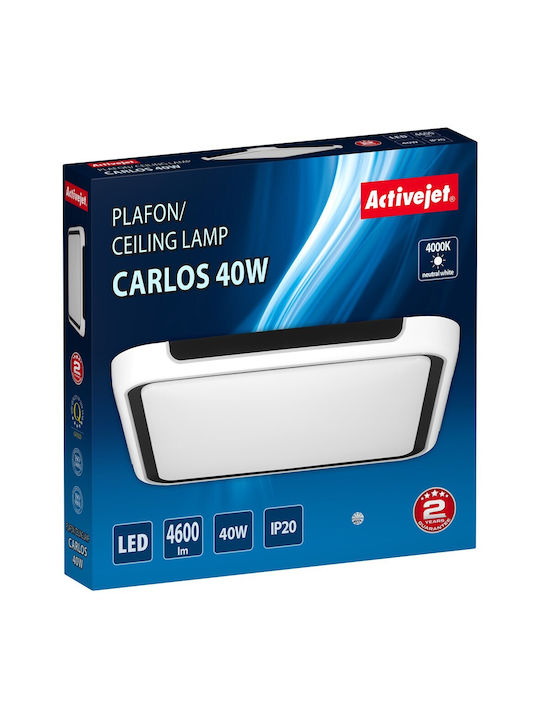 Active Jet Ceiling Mount Light 51cm Black with Integrated LED