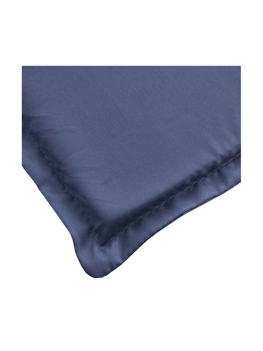 vidaXL Waterproof Sunbed Cushion with Backrest Navy Blue